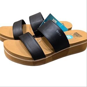 Reef Hali Hi 2 Bar Slide Sandal- Black
